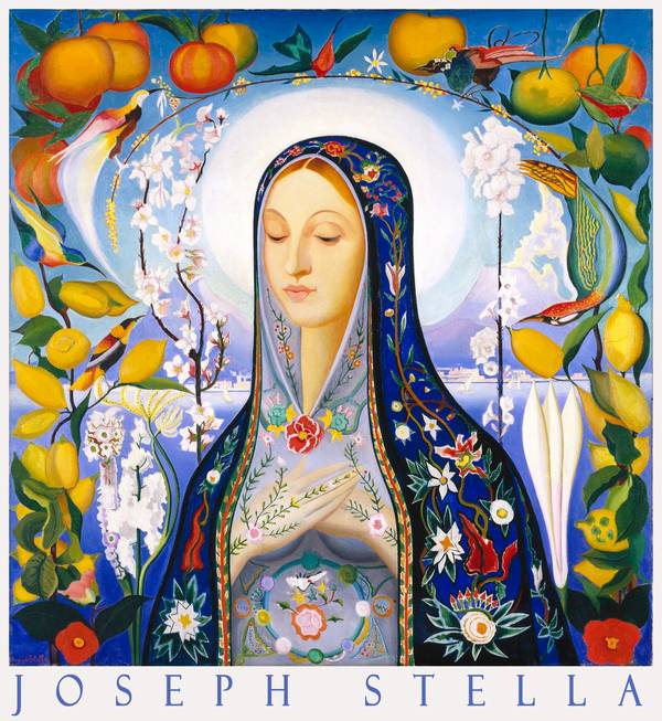 Madonna, Szűz Mária - reprint, művészeti plakát Joseph Stella  Női alak, Portré